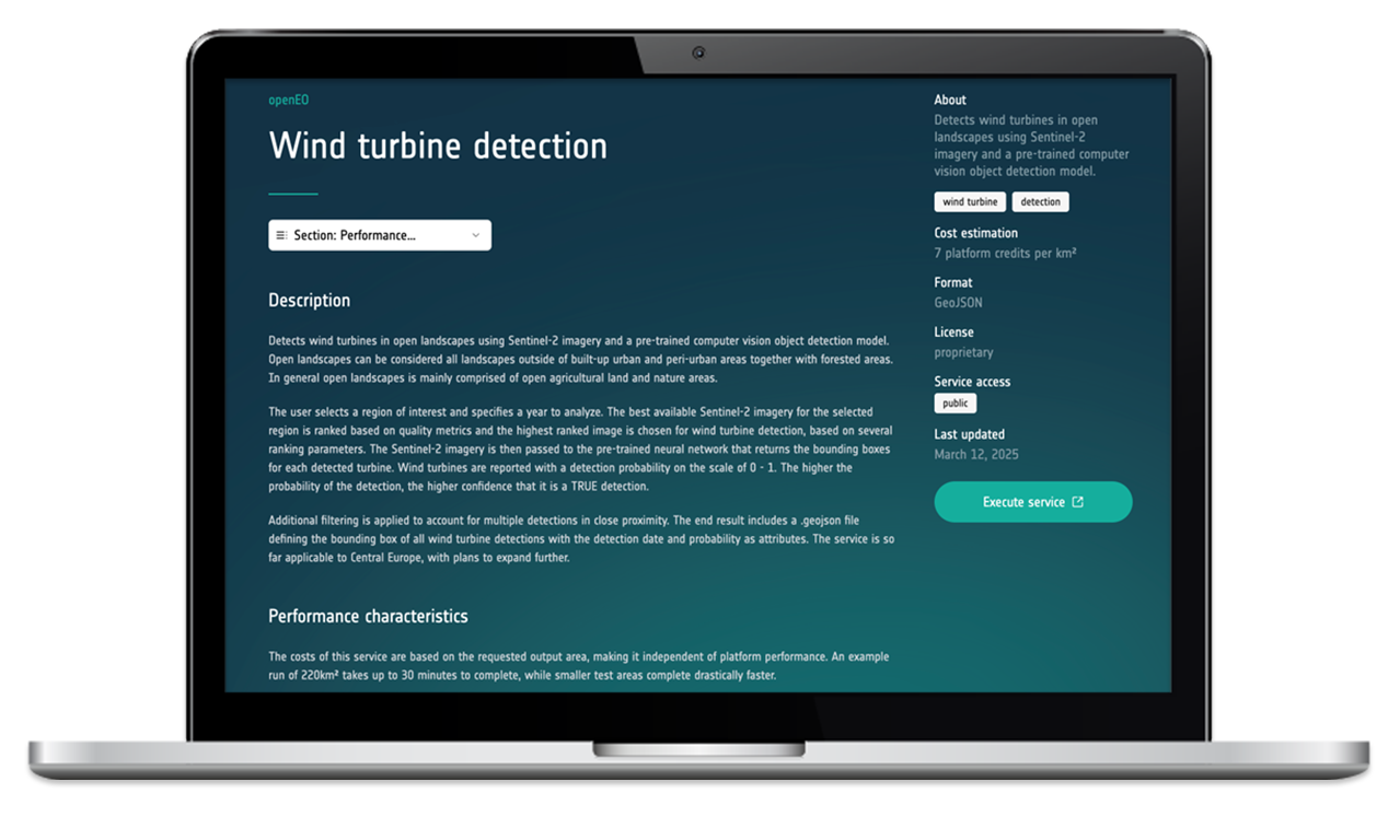 APEx Algorithm Services Catalogue - Wind Turbine Detection